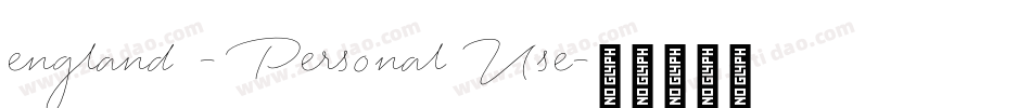 england - Personal Use字体转换
